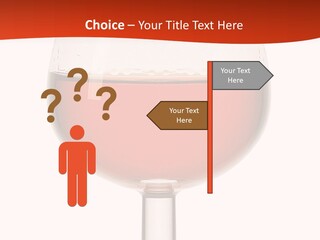A Glass Of Wine On A Red And White Background PowerPoint Template