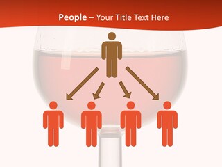 A Glass Of Wine On A Red And White Background PowerPoint Template