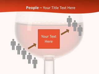 A Glass Of Wine On A Red And White Background PowerPoint Template