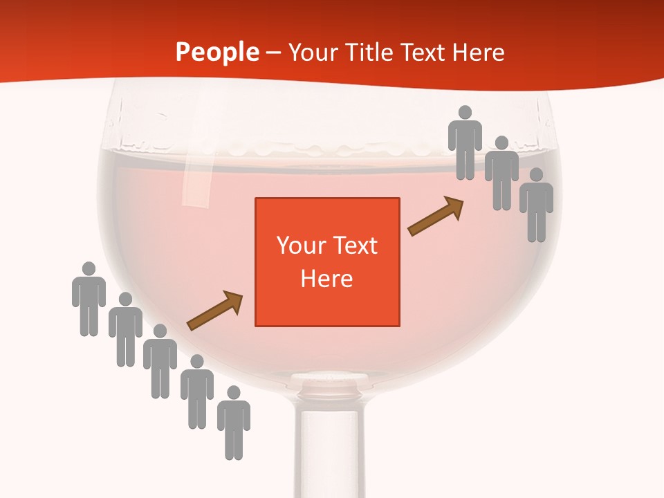 A Glass Of Wine On A Red And White Background PowerPoint Template