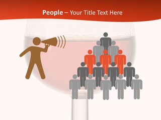 A Glass Of Wine On A Red And White Background PowerPoint Template