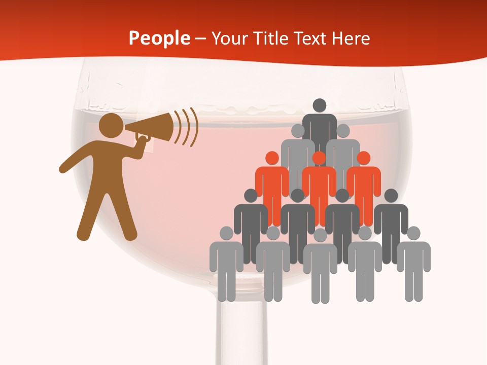 A Glass Of Wine On A Red And White Background PowerPoint Template