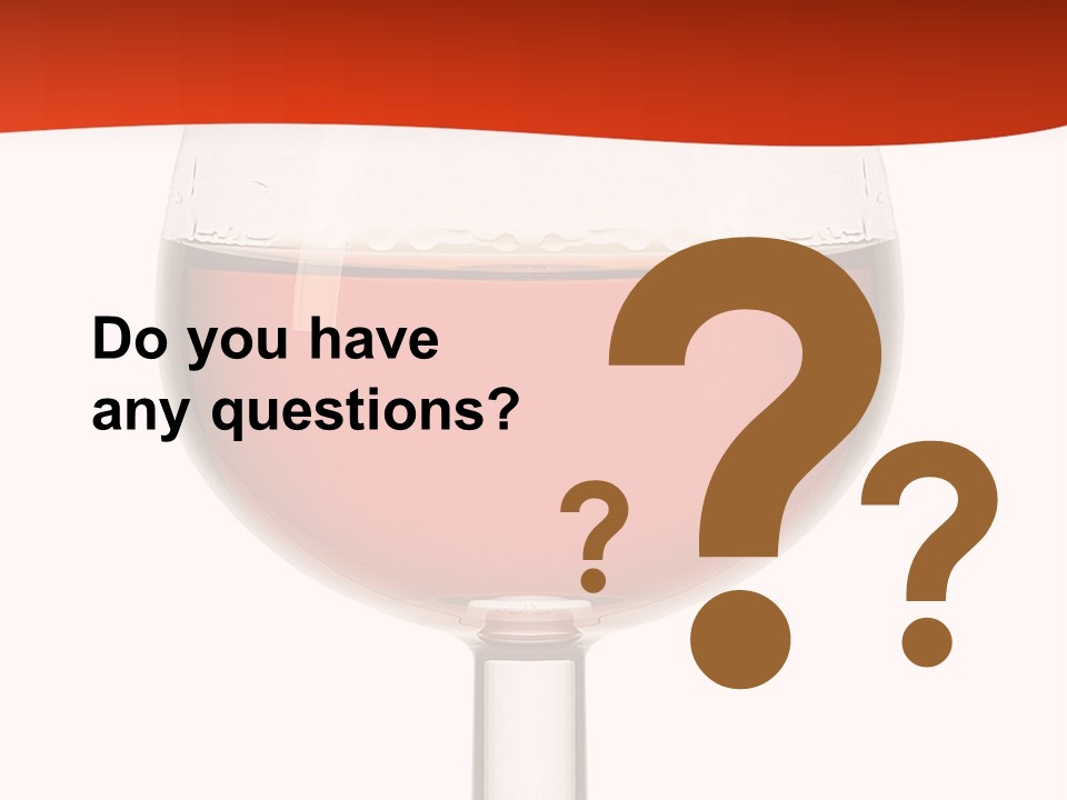 A Glass Of Wine On A Red And White Background PowerPoint Template