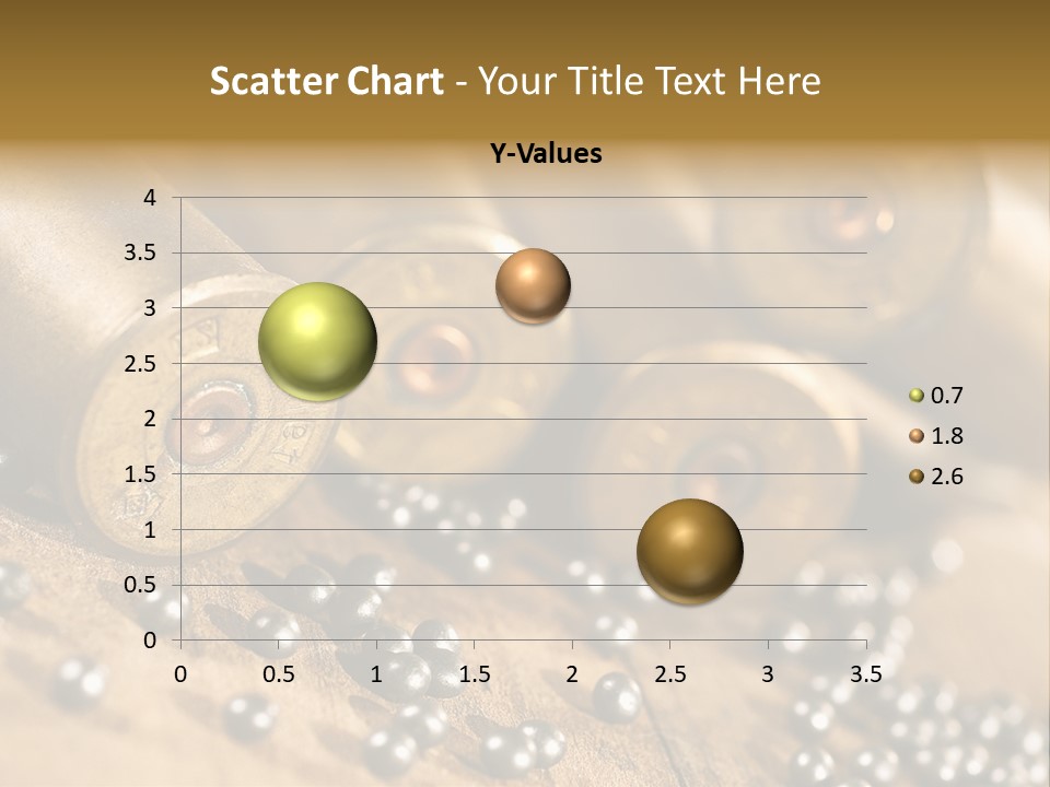 A Bunch Of Bullet Shells On A Wooden Table PowerPoint Template