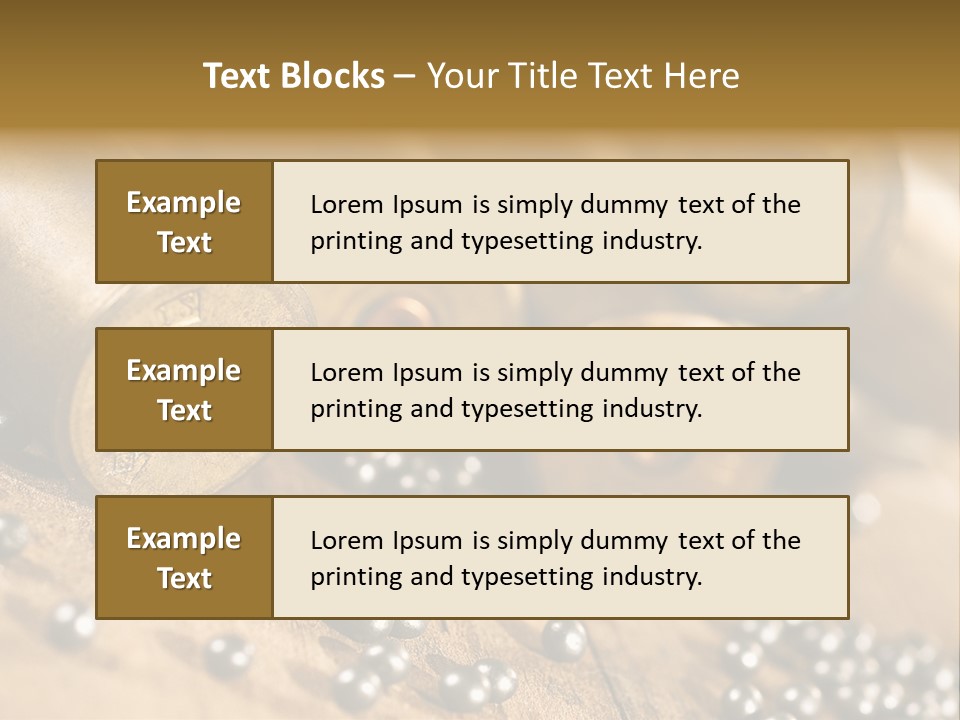 A Bunch Of Bullet Shells On A Wooden Table PowerPoint Template