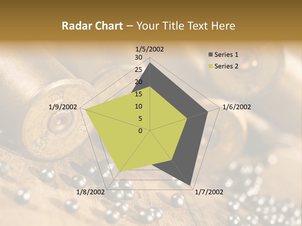 A Bunch Of Bullet Shells On A Wooden Table PowerPoint Template
