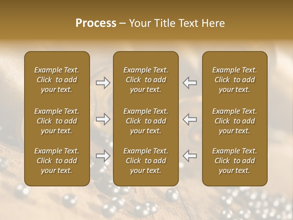 A Bunch Of Bullet Shells On A Wooden Table PowerPoint Template