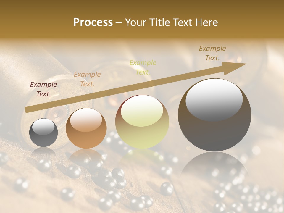 A Bunch Of Bullet Shells On A Wooden Table PowerPoint Template