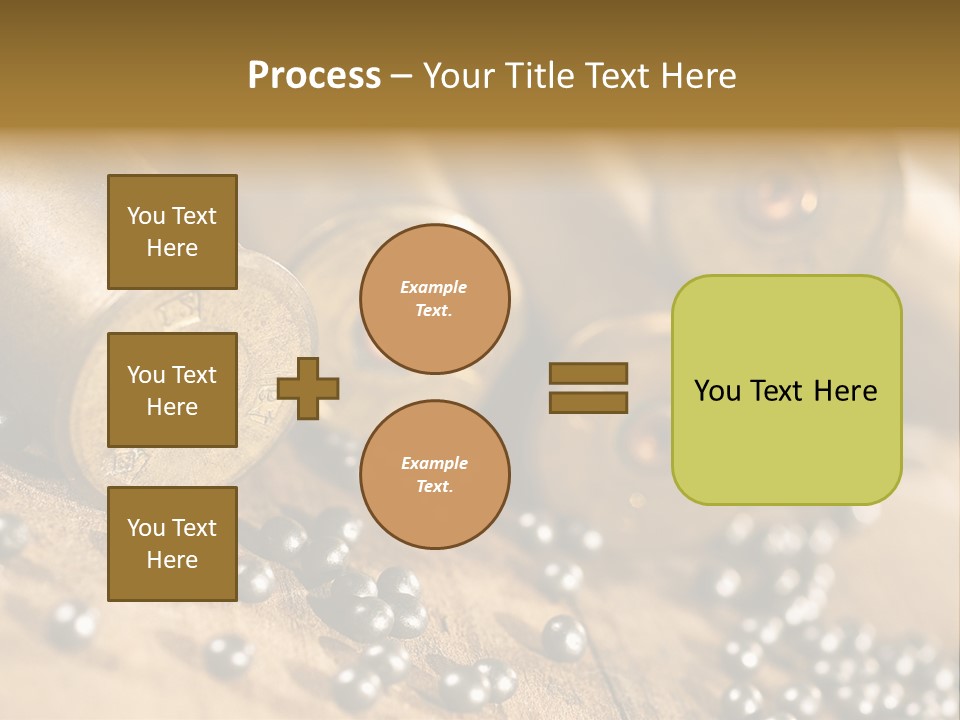 A Bunch Of Bullet Shells On A Wooden Table PowerPoint Template