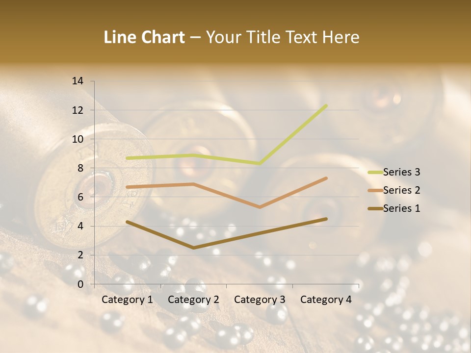 A Bunch Of Bullet Shells On A Wooden Table PowerPoint Template