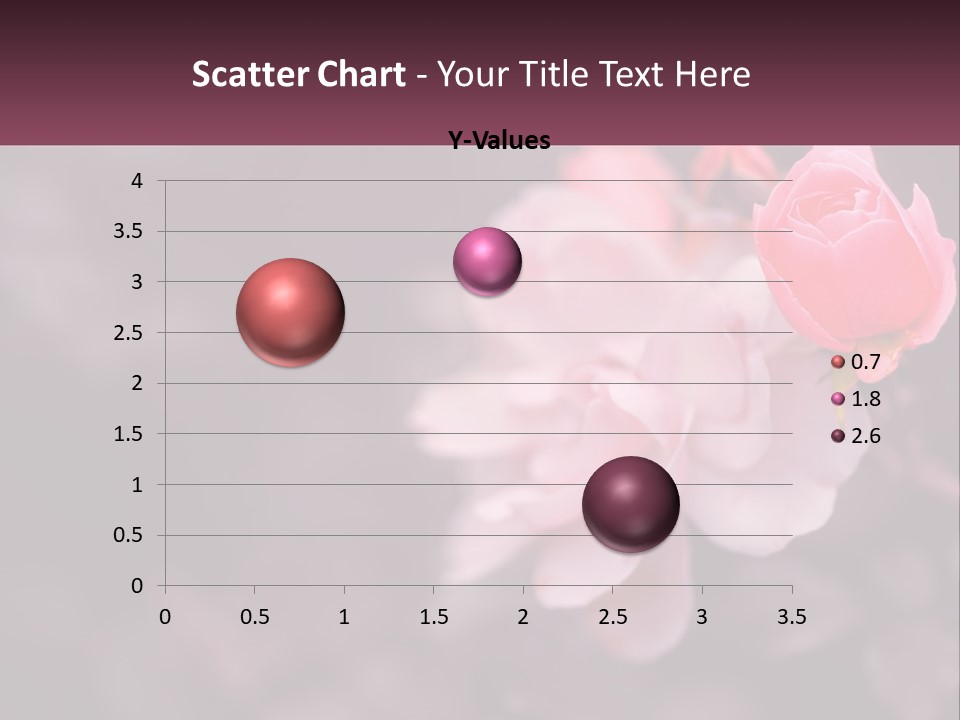 A Pink Rose Is In The Middle Of A Picture PowerPoint Template