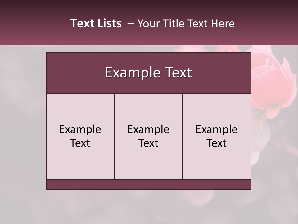 A Pink Rose Is In The Middle Of A Picture PowerPoint Template