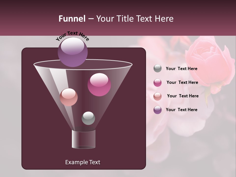 A Pink Rose Is In The Middle Of A Picture PowerPoint Template