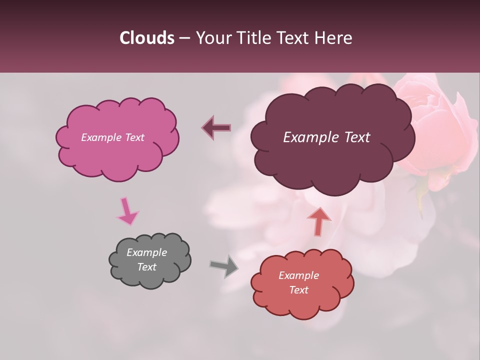 A Pink Rose Is In The Middle Of A Picture PowerPoint Template