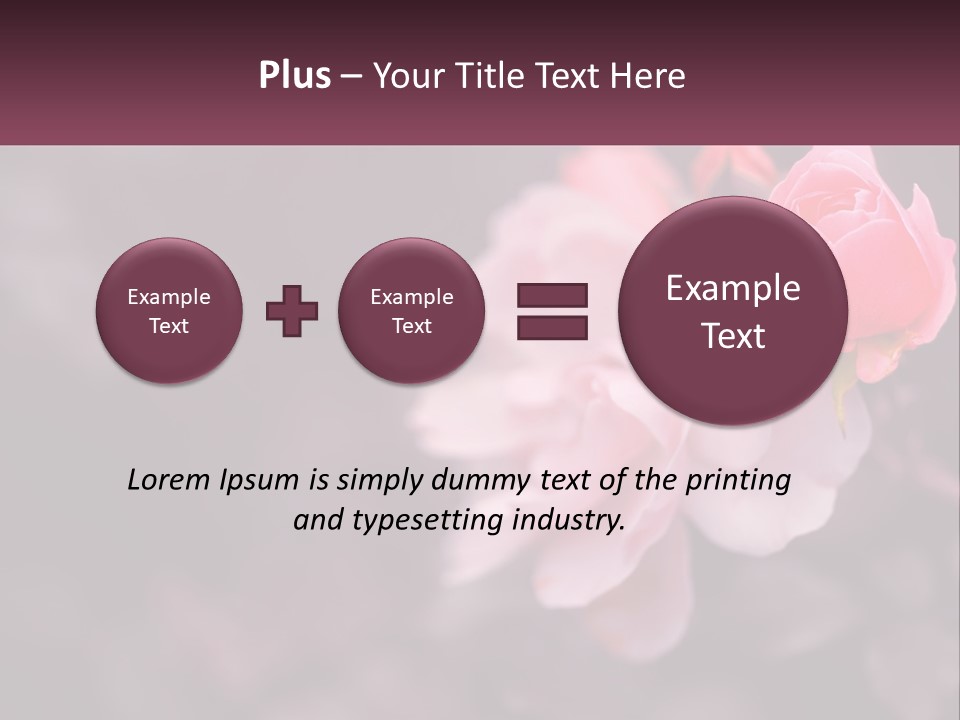 A Pink Rose Is In The Middle Of A Picture PowerPoint Template