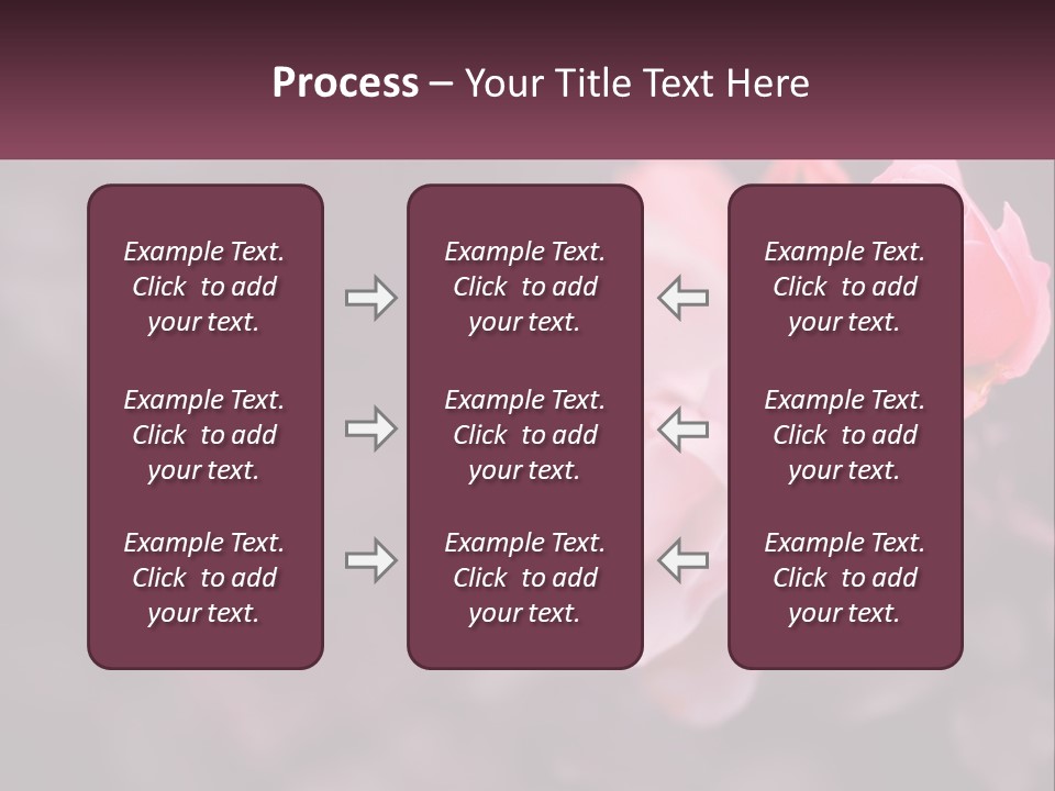 A Pink Rose Is In The Middle Of A Picture PowerPoint Template