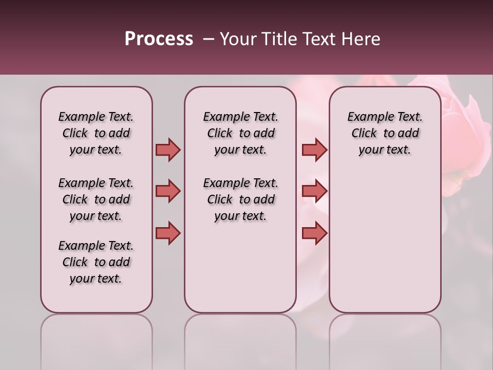 A Pink Rose Is In The Middle Of A Picture PowerPoint Template