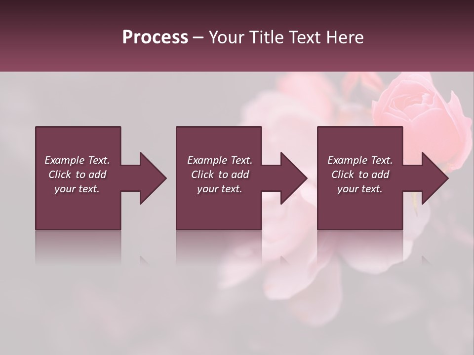 A Pink Rose Is In The Middle Of A Picture PowerPoint Template