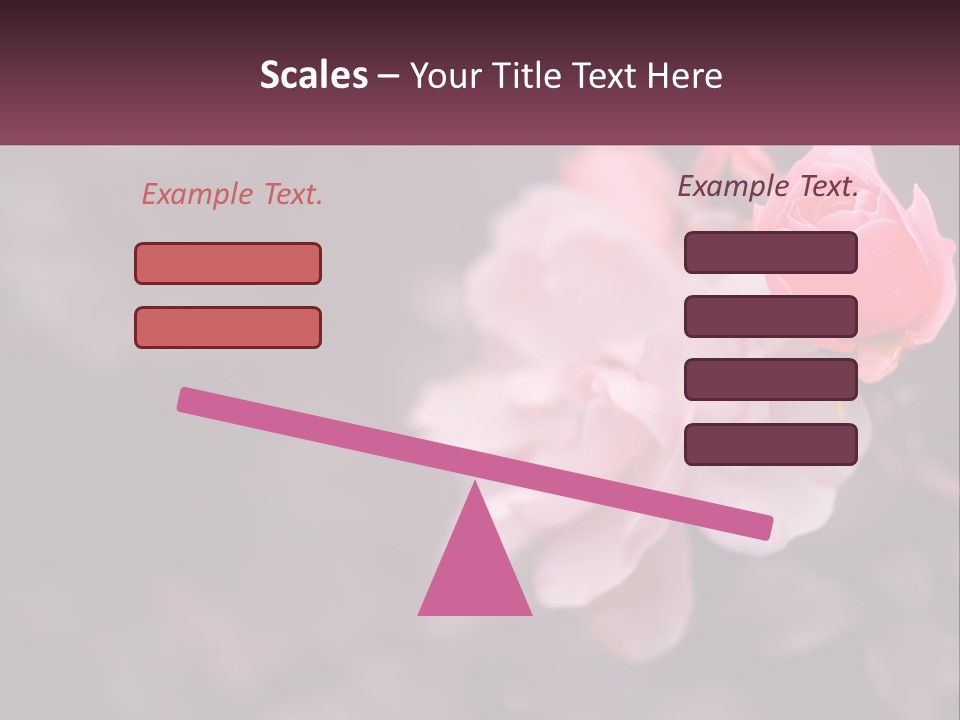 A Pink Rose Is In The Middle Of A Picture PowerPoint Template