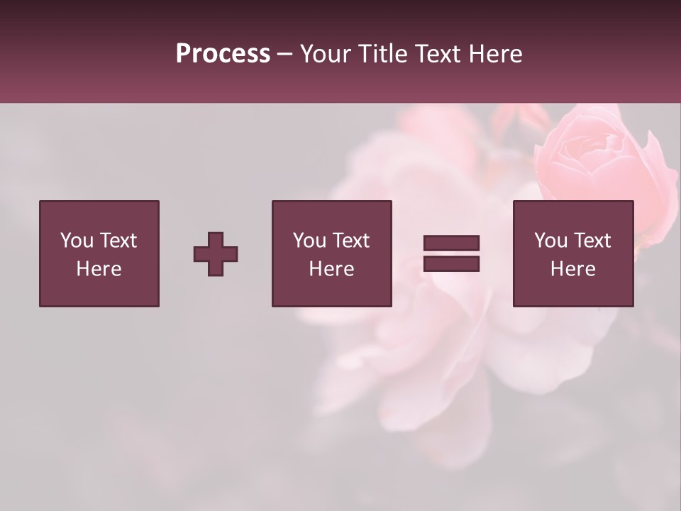 A Pink Rose Is In The Middle Of A Picture PowerPoint Template