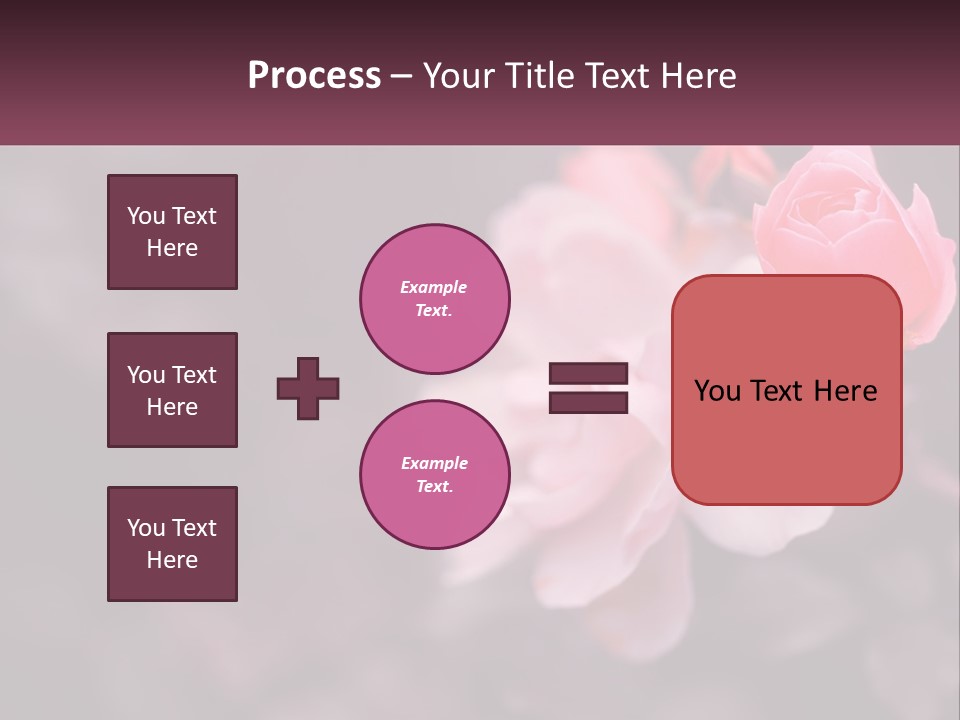 A Pink Rose Is In The Middle Of A Picture PowerPoint Template