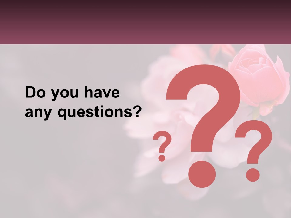 A Pink Rose Is In The Middle Of A Picture PowerPoint Template