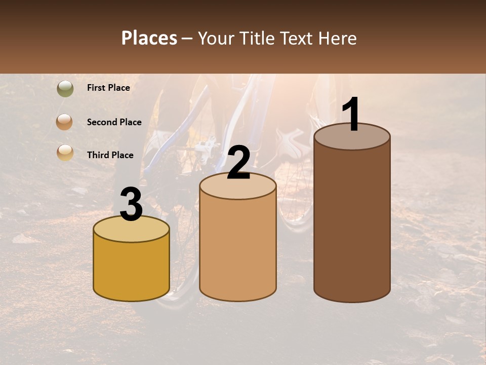 A Bike Is Parked On A Dirt Path PowerPoint Template