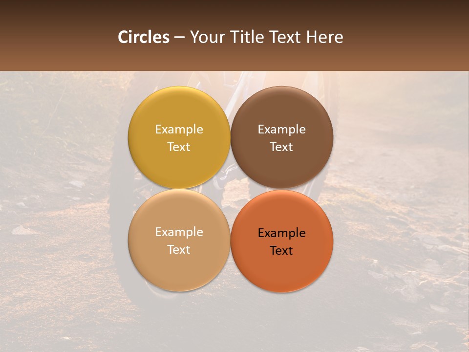 A Bike Is Parked On A Dirt Path PowerPoint Template