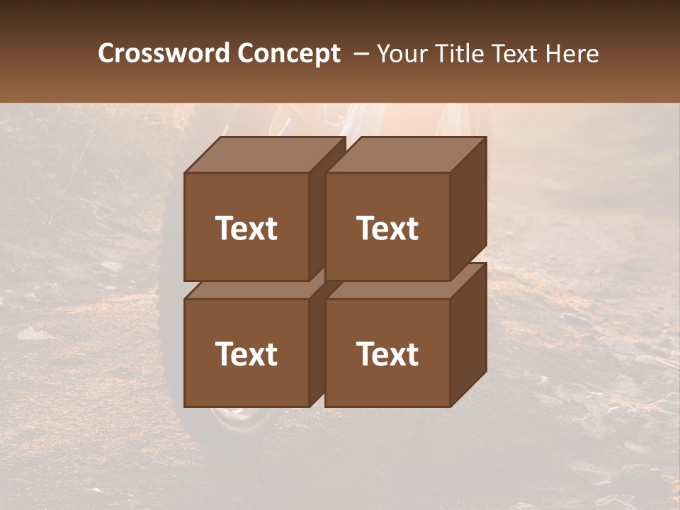 A Bike Is Parked On A Dirt Path PowerPoint Template