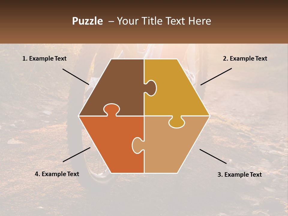 A Bike Is Parked On A Dirt Path PowerPoint Template