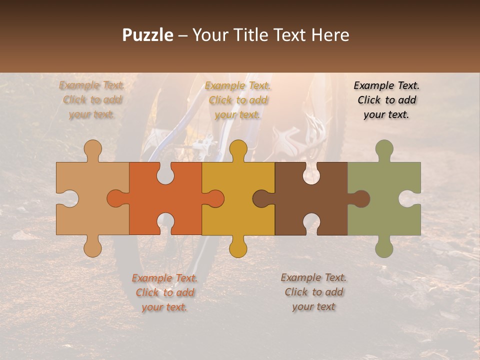 A Bike Is Parked On A Dirt Path PowerPoint Template