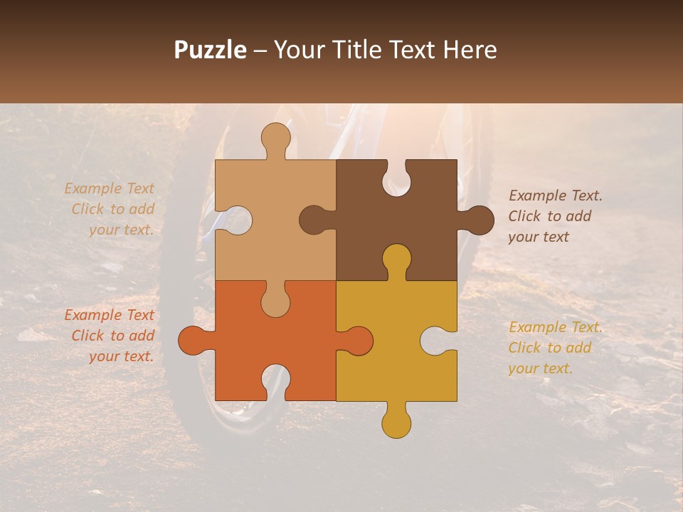 A Bike Is Parked On A Dirt Path PowerPoint Template