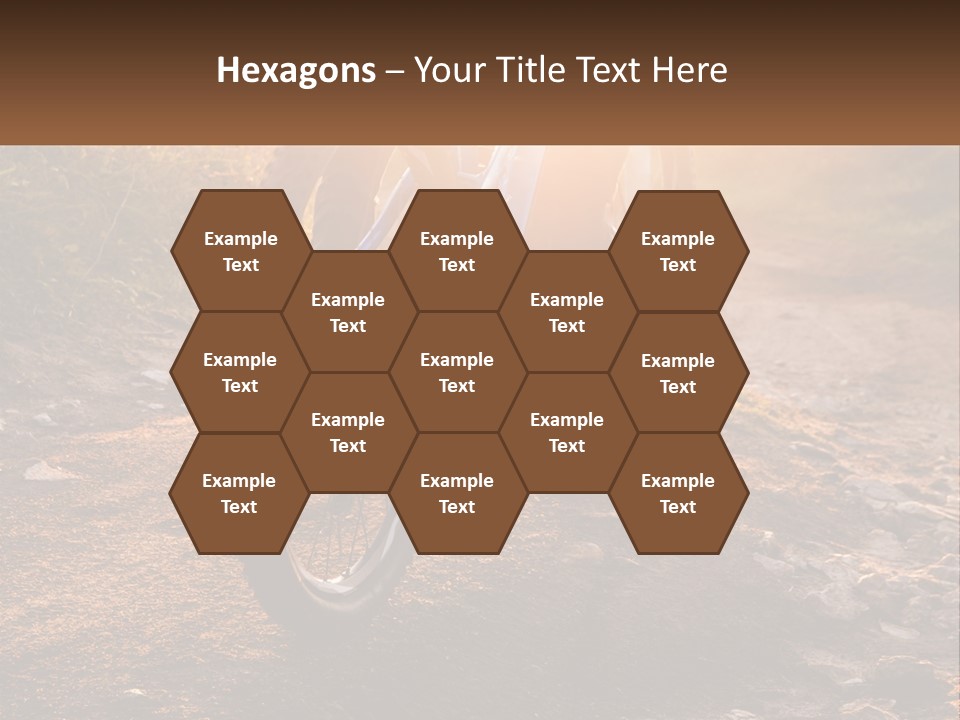 A Bike Is Parked On A Dirt Path PowerPoint Template