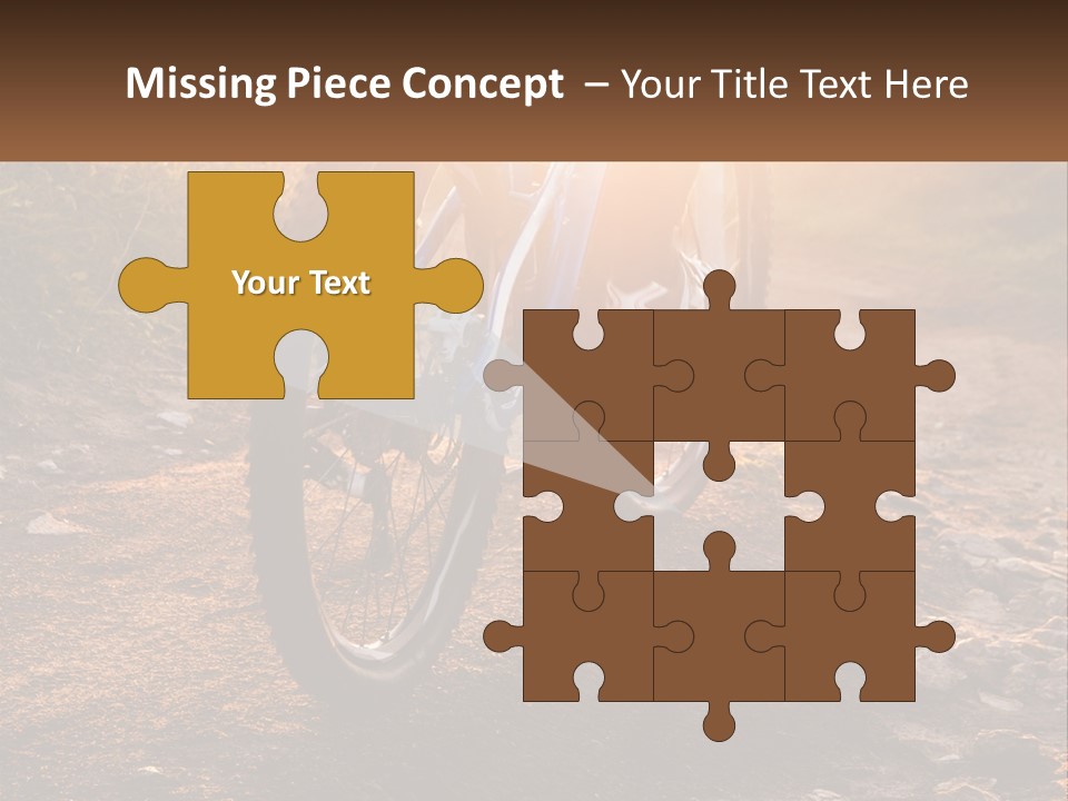 A Bike Is Parked On A Dirt Path PowerPoint Template
