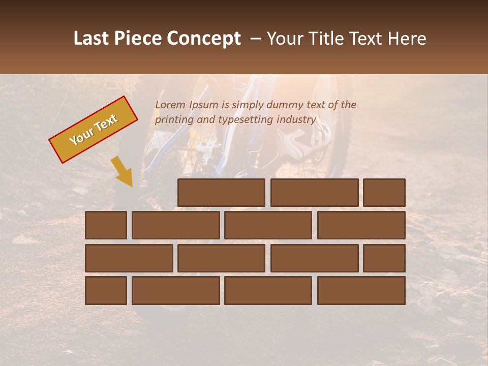 A Bike Is Parked On A Dirt Path PowerPoint Template