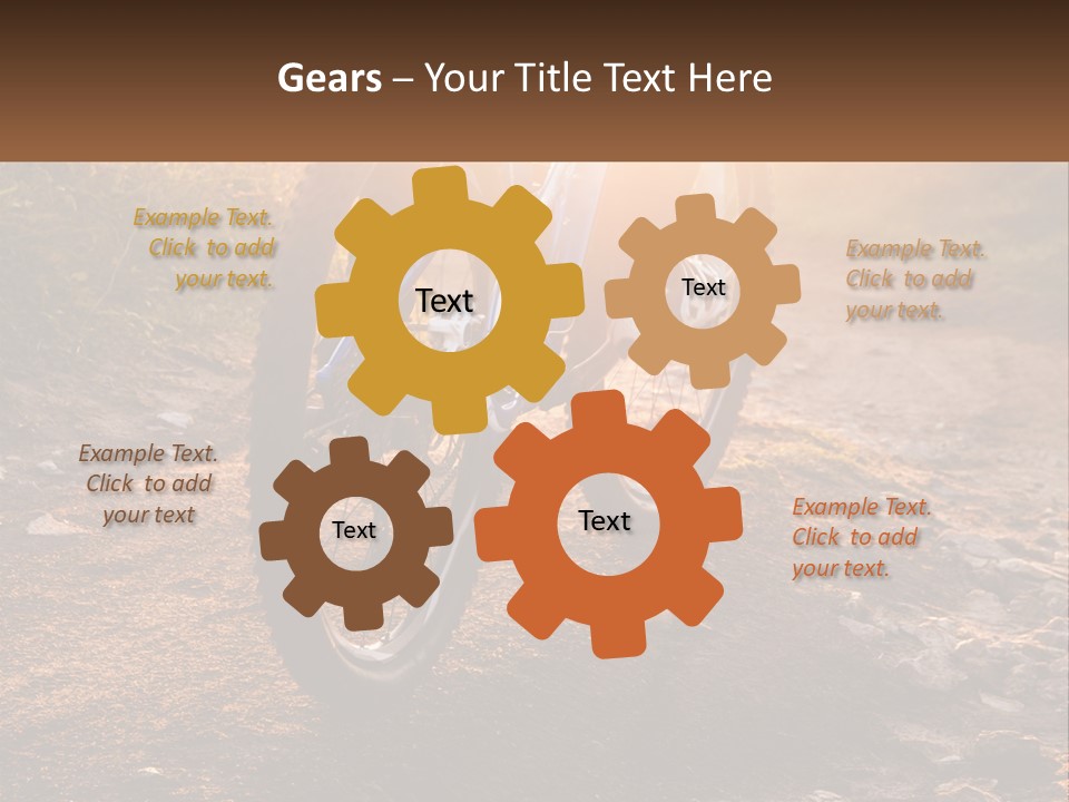 A Bike Is Parked On A Dirt Path PowerPoint Template