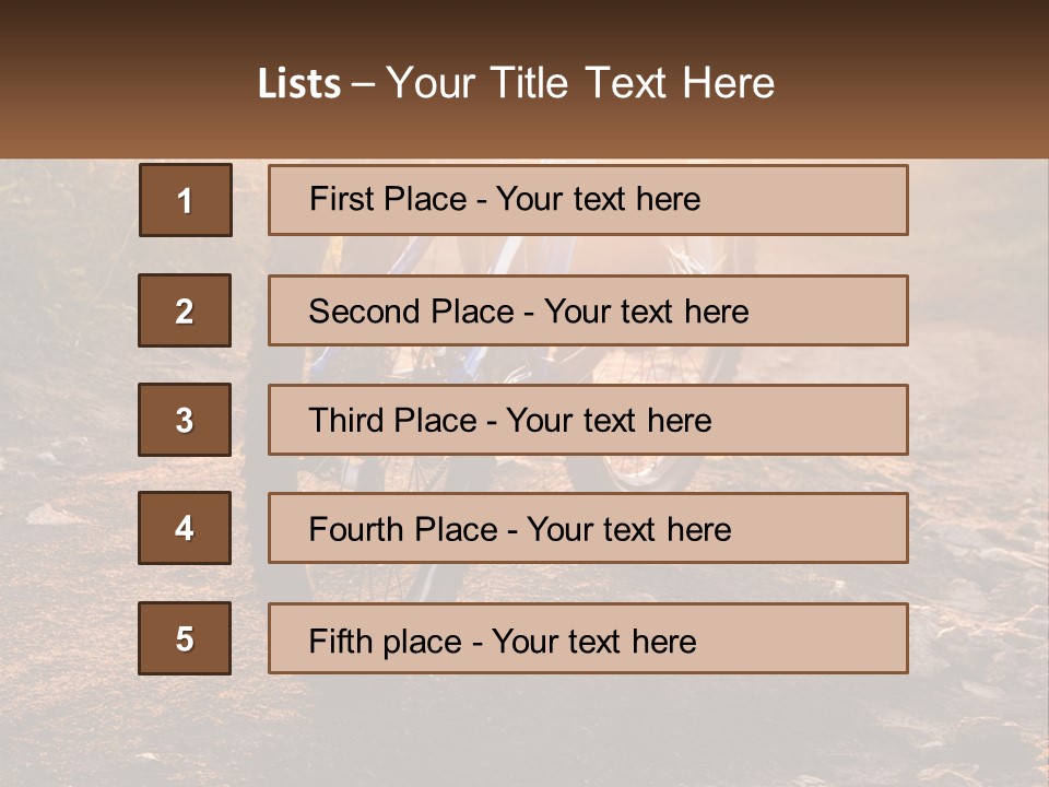 A Bike Is Parked On A Dirt Path PowerPoint Template