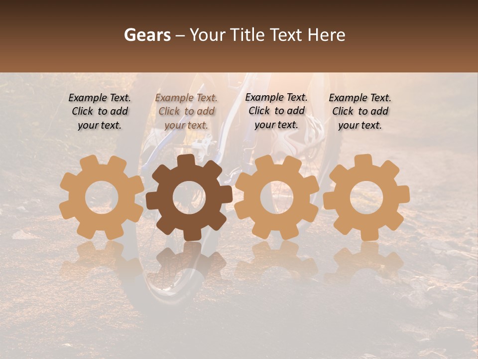 A Bike Is Parked On A Dirt Path PowerPoint Template