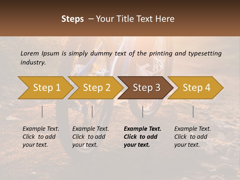 A Bike Is Parked On A Dirt Path PowerPoint Template