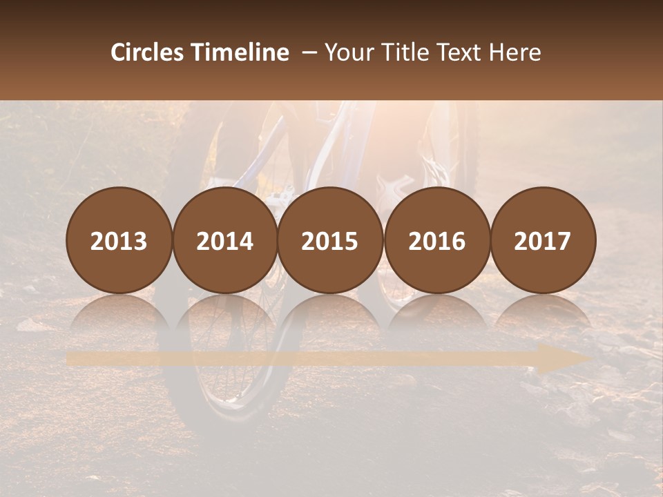 A Bike Is Parked On A Dirt Path PowerPoint Template