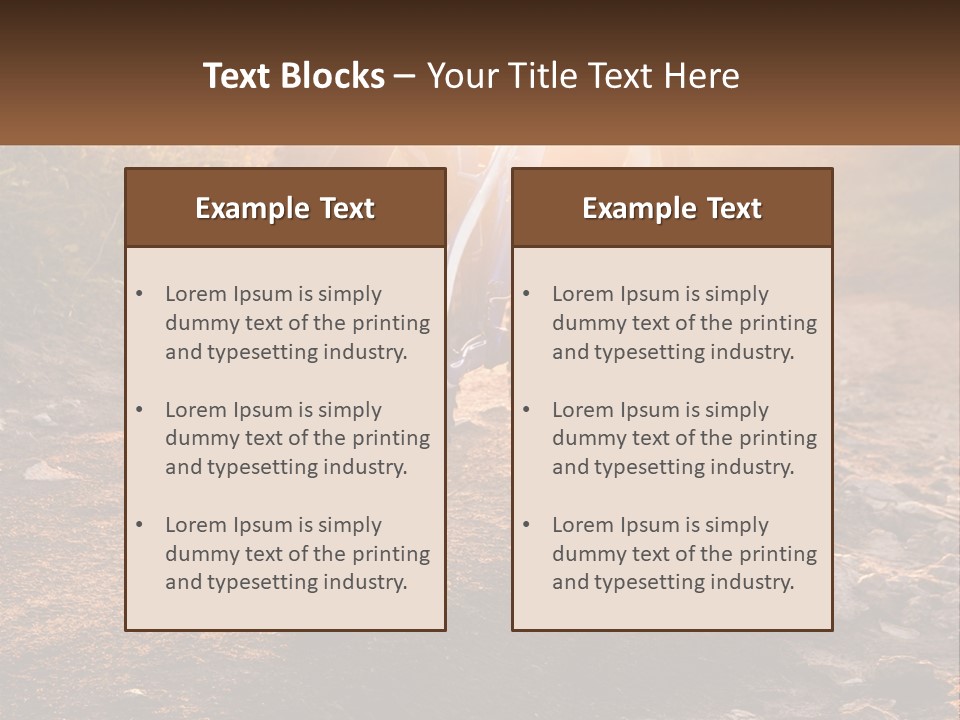A Bike Is Parked On A Dirt Path PowerPoint Template