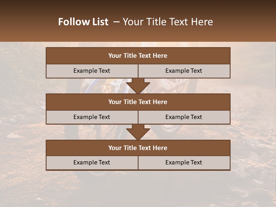 A Bike Is Parked On A Dirt Path PowerPoint Template