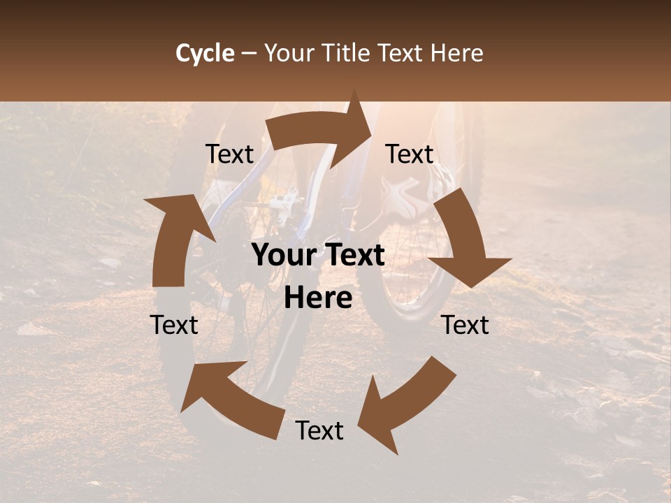 A Bike Is Parked On A Dirt Path PowerPoint Template