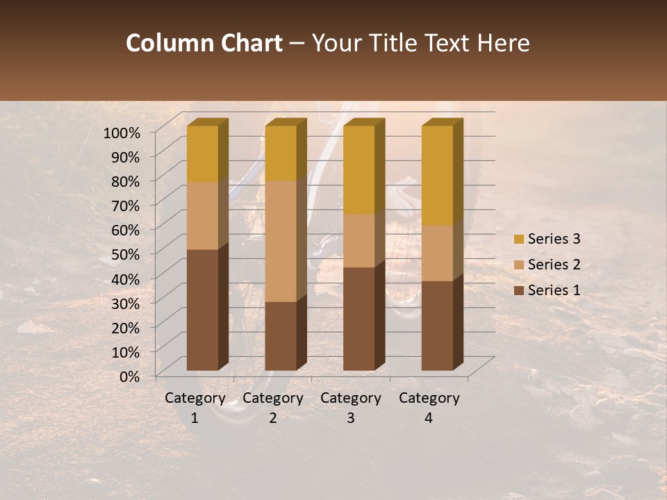 A Bike Is Parked On A Dirt Path PowerPoint Template