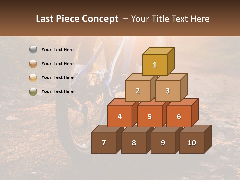 A Bike Is Parked On A Dirt Path PowerPoint Template