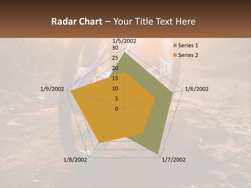A Bike Is Parked On A Dirt Path PowerPoint Template