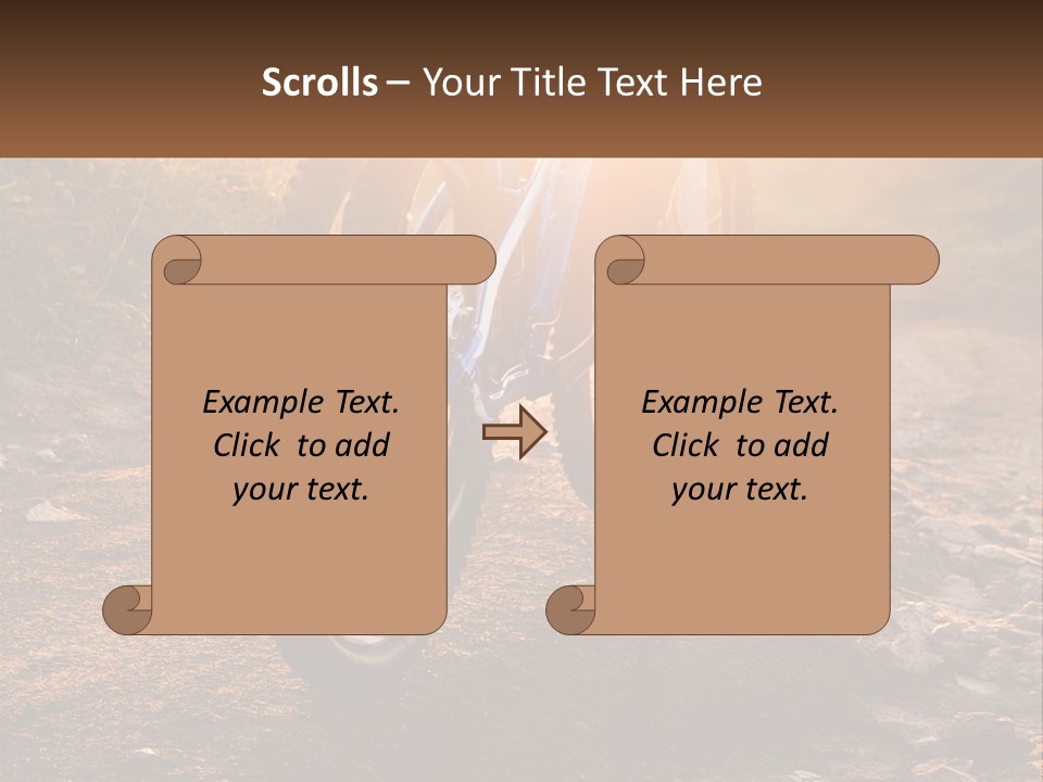A Bike Is Parked On A Dirt Path PowerPoint Template