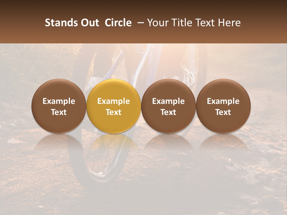 A Bike Is Parked On A Dirt Path PowerPoint Template