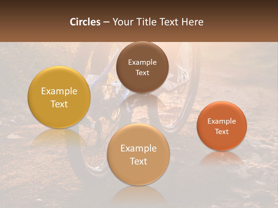A Bike Is Parked On A Dirt Path PowerPoint Template
