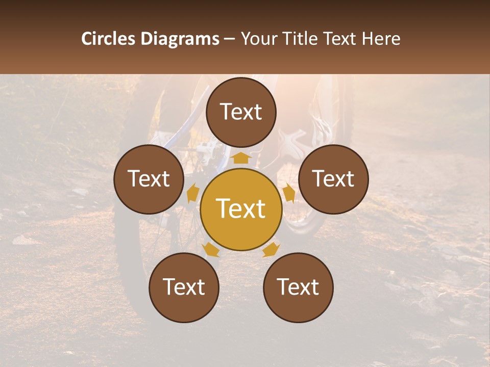 A Bike Is Parked On A Dirt Path PowerPoint Template